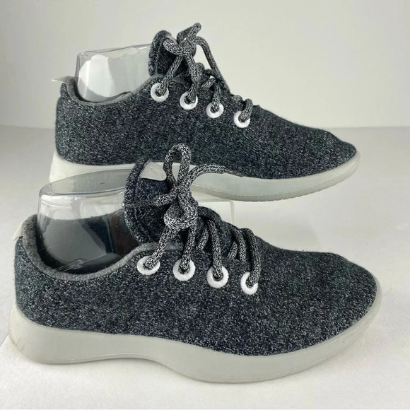 Allbirds Womens 7 Dark Gray Merino Wool Runner Lace Up Athletic Casual Shoes - Picture 1 of 6